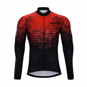 HOLOKOLO Cyklistický dres s dlouhým rukávem zimní - INFRARED WINTER  - červená/černá M