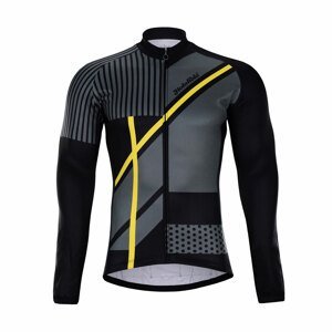 HOLOKOLO Cyklistický dres s dlouhým rukávem zimní - TRACE WINTER  - vícebarevná/žlutá/černá 3XL
