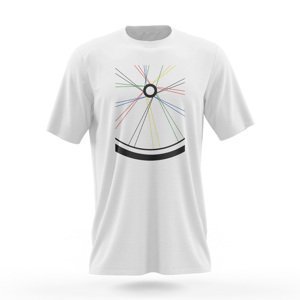 NU. BY HOLOKOLO Cyklistické triko s krátkým rukávem - RIDE THIS WAY - vícebarevná/bílá M
