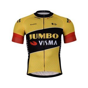 BONAVELO Cyklistický dres s krátkým rukávem - JUMBO-VISMA 2022 - žlutá/černá