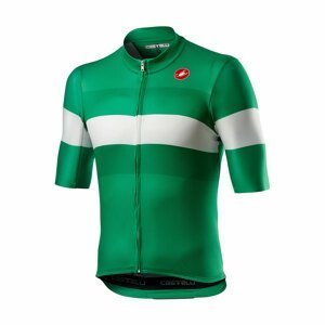 CASTELLI Cyklistický dres s krátkým rukávem - LA MITICA - zelená/bílá