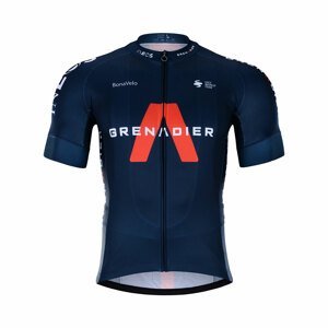 BONAVELO Cyklistický dres s krátkým rukávem - INEOS GRENADIERS '21 - černá/modrá/červená XS