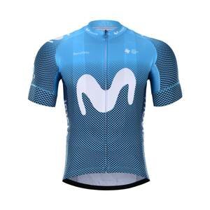 BONAVELO Cyklistický dres s krátkým rukávem - MOVISTAR 2021 - modrá M