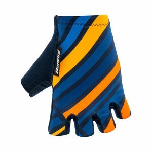 SANTINI Cyklistické rukavice krátkoprsté - RAGGIO - žlutá/modrá