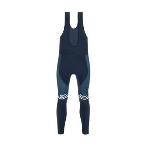 SANTINI Cyklistické kalhoty dlouhé s laclem - TREK 2021 WINTER - modrá