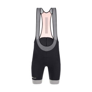 SANTINI Cyklistické kalhoty krátké s laclem - KARMA KITE - černá XL