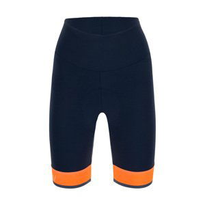 SANTINI Cyklistické kalhoty krátké bez laclu - GIADA LUX LADY - oranžová/modrá S
