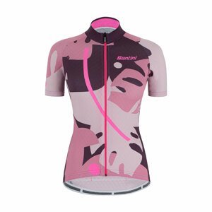 SANTINI Cyklistický dres s krátkým rukávem - GIADA MAUI LADY - růžová/vícebarevná L