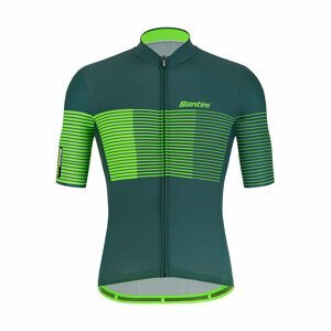 SANTINI Cyklistický dres s krátkým rukávem - TONO FRECCIA - zelená XL