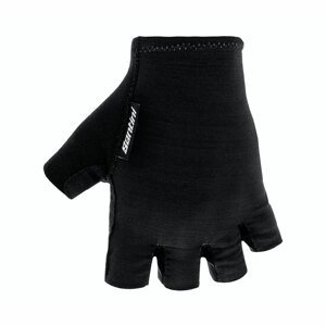 SANTINI Cyklistické rukavice krátkoprsté - CUBO - černá L