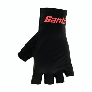 SANTINI Cyklistické rukavice krátkoprsté - ISTINTO - černá