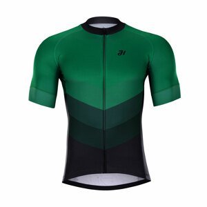 HOLOKOLO Cyklistický dres s krátkým rukávem - NEW NEUTRAL - zelená/černá 3XL
