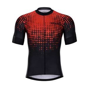 HOLOKOLO Cyklistický dres s krátkým rukávem - FROSTED - černá/červená M