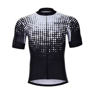 HOLOKOLO Cyklistický dres s krátkým rukávem - FROSTED - černá/bílá S