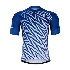 HOLOKOLO Cyklistický dres s krátkým rukávem - DAYBREAK - modrá/bílá 2XL
