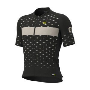 ALÉ Cyklistický dres s krátkým rukávem - STARS - šedá/černá L