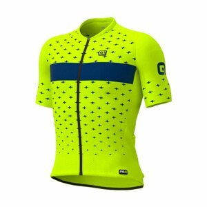 ALÉ Cyklistický dres s krátkým rukávem - STARS - žlutá