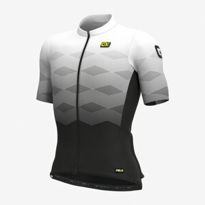 ALÉ Cyklistický dres s krátkým rukávem - MAGNITUDE - bílá/černá L