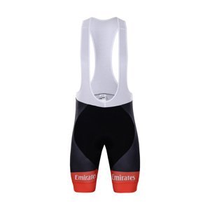 BONAVELO Cyklistické kalhoty krátké s laclem - UAE 2021 - bílá/červená/černá