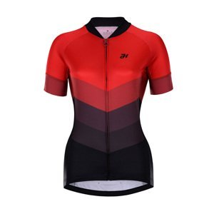 HOLOKOLO Cyklistický dres s krátkým rukávem - NEW NEUTRAL LADY - červená/černá