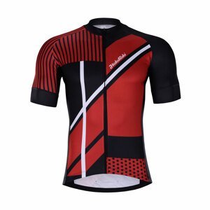HOLOKOLO Cyklistický dres s krátkým rukávem - TRACE - červená/černá S