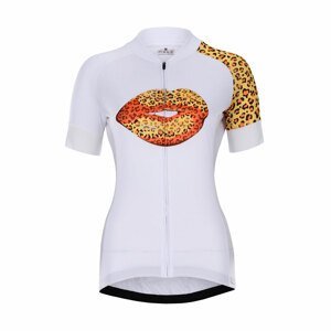 HOLOKOLO Cyklistický dres s krátkým rukávem - BISOU LADY - bílá XL