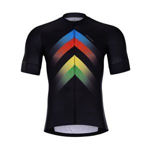 HOLOKOLO Cyklistický dres s krátkým rukávem - HYPER - duhová/černá S