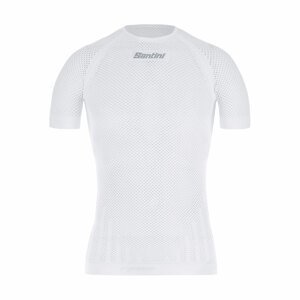 SANTINI Cyklistické triko s krátkým rukávem - RETE - bílá M