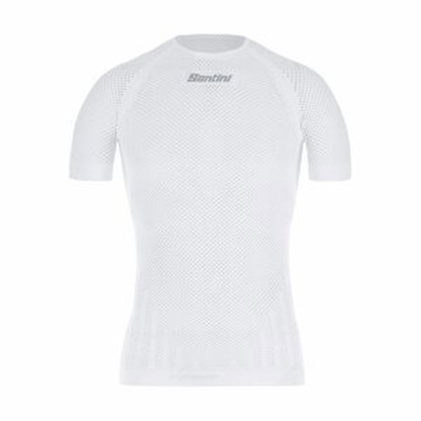 SANTINI Cyklistické triko s krátkým rukávem - RETE - bílá XL
