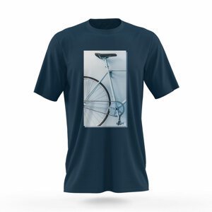NU. BY HOLOKOLO Cyklistické triko s krátkým rukávem - DON'T QUIT - modrá L