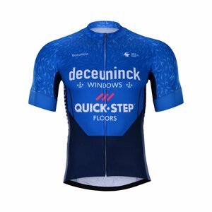 BONAVELO Cyklistický dres s krátkým rukávem - QUICKSTEP 2021 - bílá/modrá XS