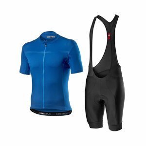 CASTELLI Cyklistický krátký dres a krátké kalhoty - CLASSIFICA II - modrá/černá