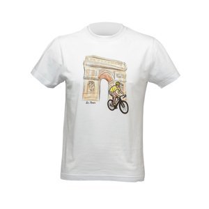 NU. BY HOLOKOLO Cyklistické triko s krátkým rukávem - LE TOUR PARIS - bílá 2XL