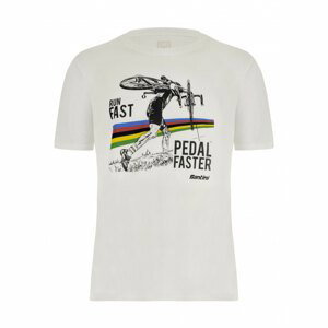 SANTINI Cyklistické triko s krátkým rukávem - CX UCI OFFICIAL - bílá 2XL