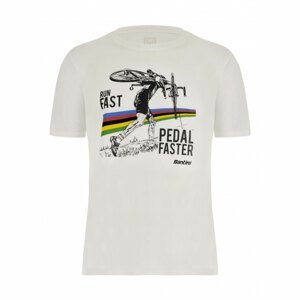 SANTINI Cyklistické triko s krátkým rukávem - CX UCI OFFICIAL - bílá M