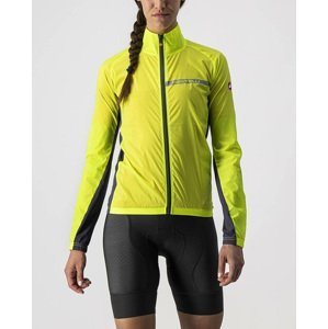 CASTELLI Cyklistická větruodolná bunda - SQUADRA STRECH LADY - žlutá M
