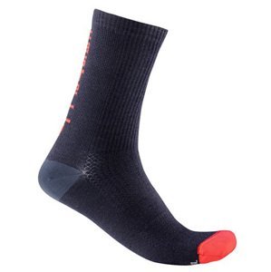 CASTELLI Cyklistické ponožky klasické - BANDITO WOOL 18 - modrá L-XL