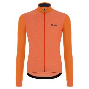 SANTINI Cyklistický dres s dlouhým rukávem zimní - COLORE PURO WINTER - oranžová