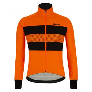 SANTINI Cyklistická zateplená bunda - COLORE BENGAL WINTER - oranžová XL