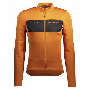 SCOTT Cyklistická zateplená bunda - RC WARM HYBRID WB - oranžová/černá S