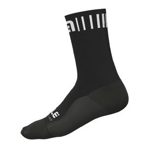 ALÉ Cyklistické ponožky klasické - STRADA WINTER 18 - černá/bílá
