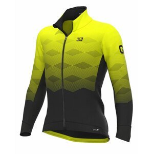 ALÉ Cyklistická zateplená bunda - PR-R MAGNITUDE - žlutá/černá