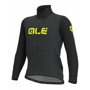 ALÉ Cyklistická zateplená bunda - SOLID CROSS - šedá/černá