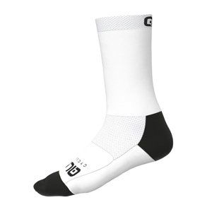 ALÉ Cyklistické ponožky klasické - TEAM  - bílá