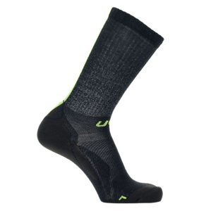 UYN Cyklistické ponožky klasické - AERO WINTER  - černá/zelená 39-41