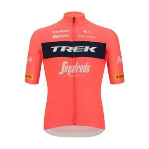 SANTINI Cyklistický dres s krátkým rukávem - TREK SEGAFREDO 2022 FAN LINE - růžová