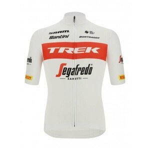 SANTINI Cyklistický dres s krátkým rukávem - FAN LINE dres - bílá/červená 3XL