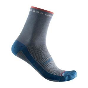 CASTELLI Cyklistické ponožky klasické - ROSSO CORSA 11 LADY - modrá S-M