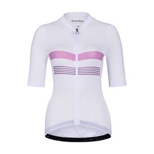 HOLOKOLO Cyklistický dres s krátkým rukávem - SPORTY LADY - růžová/bílá M