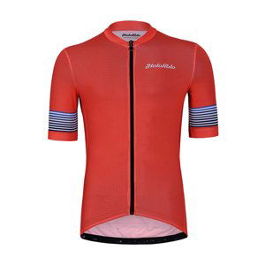 HOLOKOLO Cyklistický dres s krátkým rukávem - RAINBOW - červená 2XL